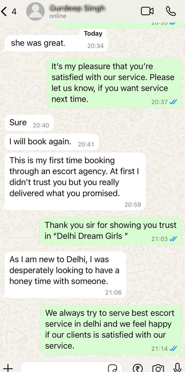 delhi escorts reviews